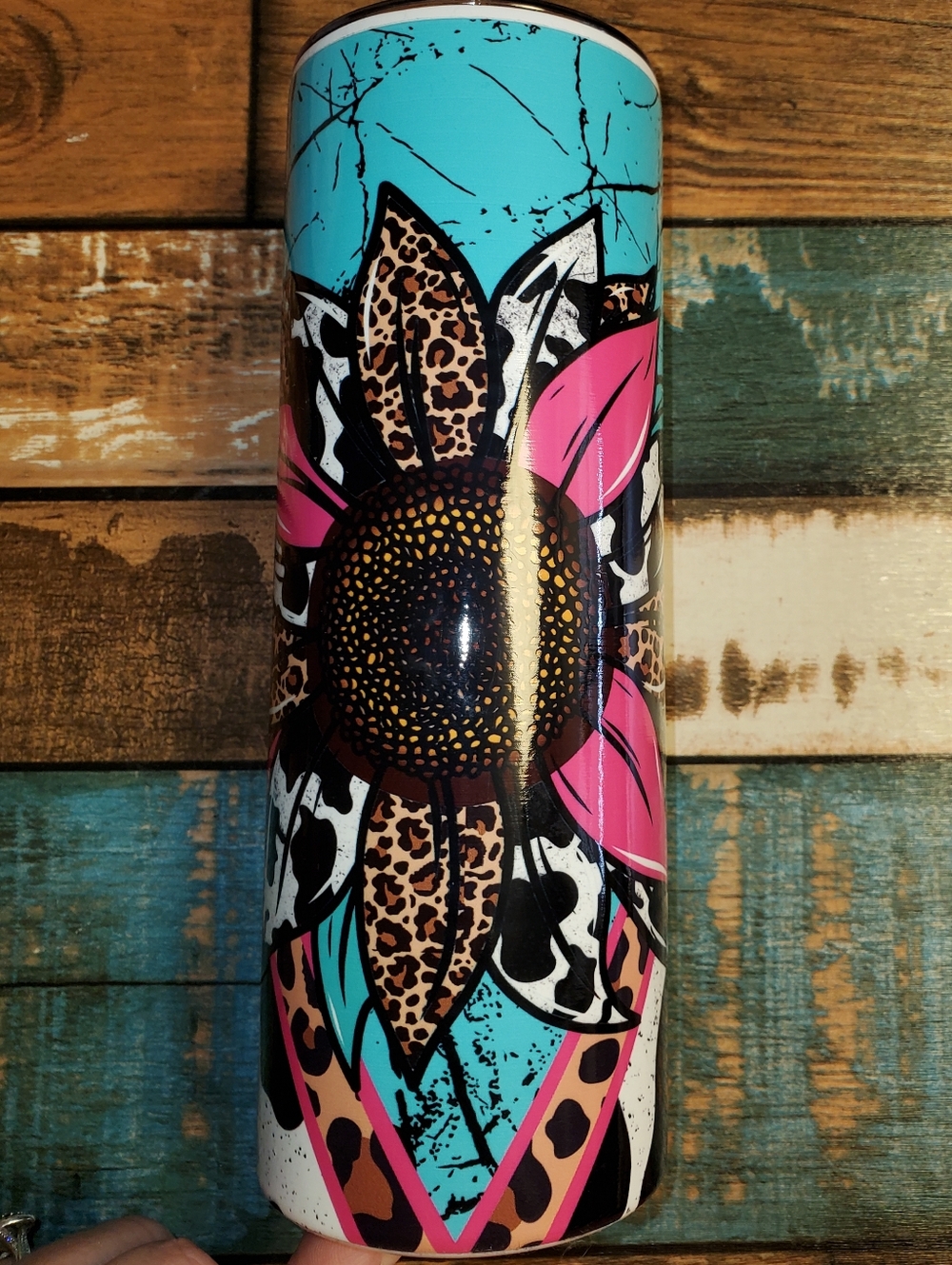 B2G1F 20oz Skinny Tumbler, Sunflower Design, New